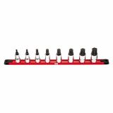 Serie di 8 chiavi a bussola con profilo esagono speciale X-Grip per viti con esagono incassato