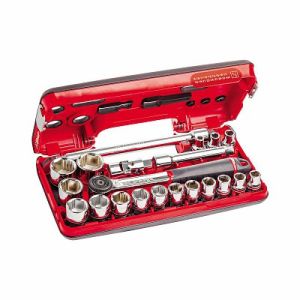 Assortimento in cassetta bimateriale con bussole esagonali X-Grip (21 pz)