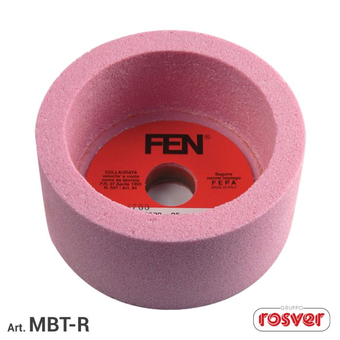 Mola a tazza MBT 100x50x20 corindone rosa T.218