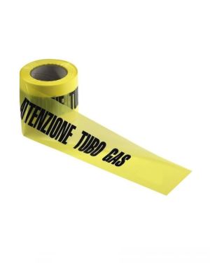 NASTRO SEGNALETICO 200M TUBO GAS GIALLO
