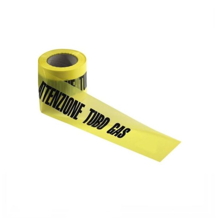 NASTRO SEGNALETICO 200M TUBO GAS GIALLO