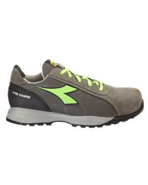 GLOVE MDS TEXT LOW S1PS FO HRO SR GRIGIO CARBONE/VERDE FLUO